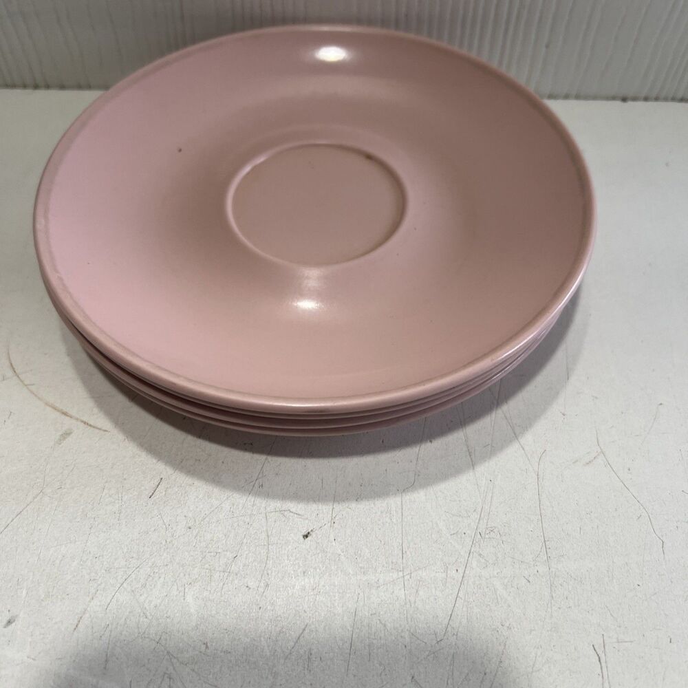 Set of 4︱Westinghouse︱Pink Saucers︱Vintage︱Melmac︱Ovation︱6"